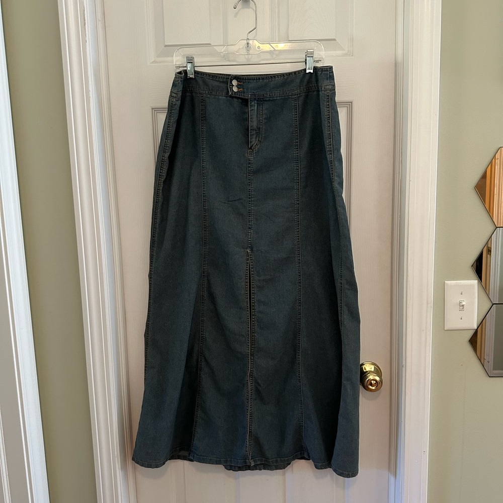 Vintage Denim Maxi Skirt